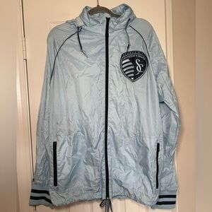 Mitchell‎ & Ness Sporting Kansas City MLS Light Blue Windbreaker Jacket 2XL